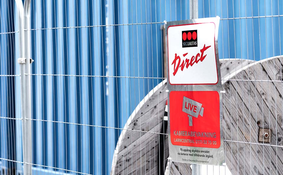 Portabel kamerabevakning från Securitas Direct. Kameraövervakning med högtalarutrop.